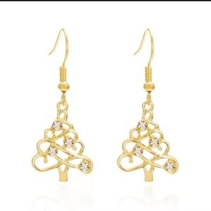 Christmas Earrings Women's Rhinestone‎ TreesNew f54